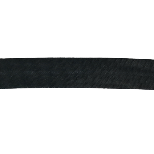 katoen zwart biais lint 2 cm per meter stoffen van leuven