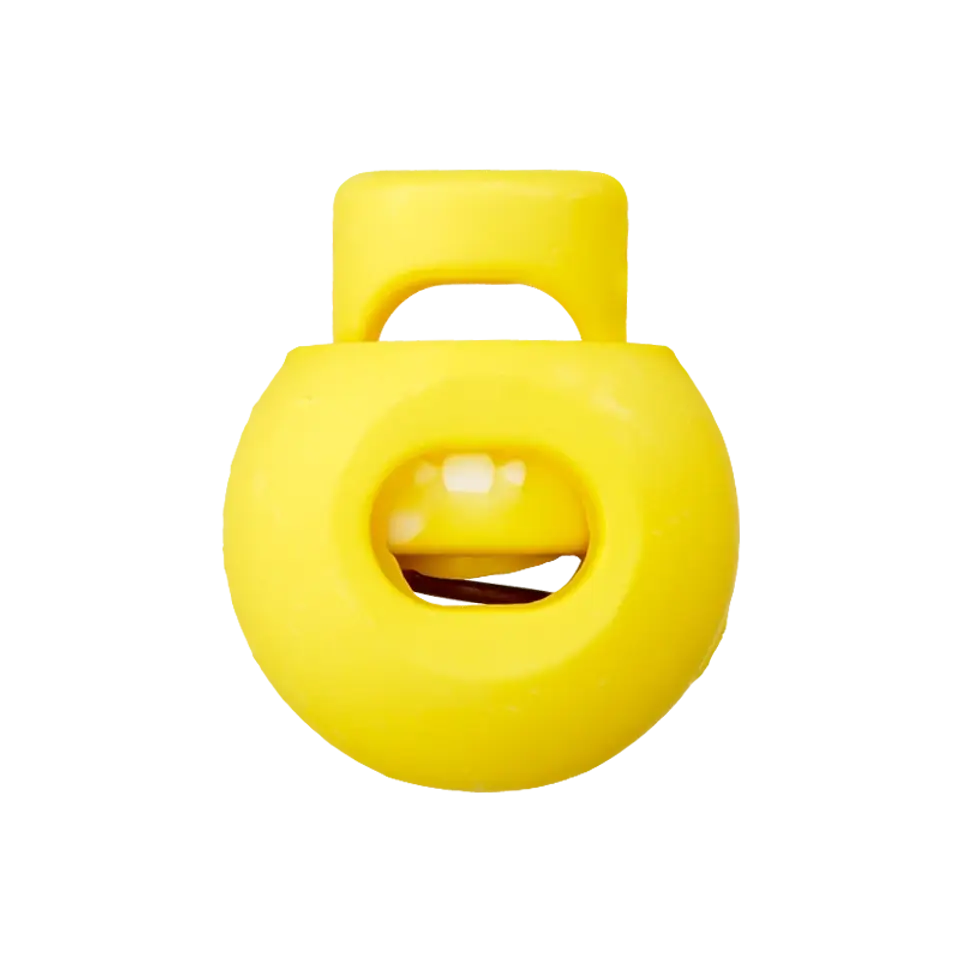 Koordstopper plastic rond 20 mm - geel
