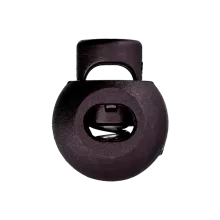 Koordstopper plastic rond 20 mm - zwart