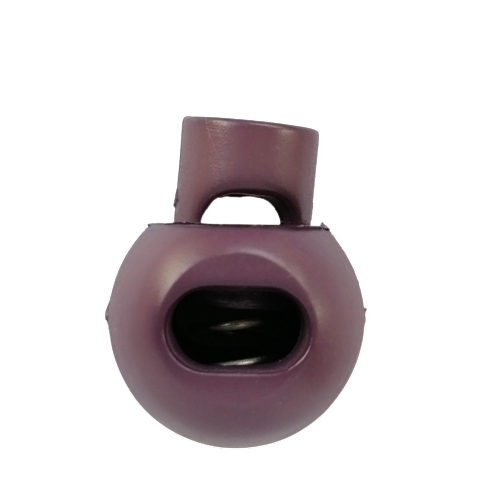 Koordstopper plastic rond 20 mm - paars / aubergine - stoffen van leuven