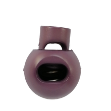 Koordstopper plastic rond 20 mm - paars / aubergine