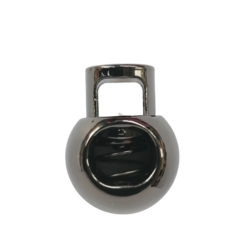 Koordstopper metaal rond 20 mm - gunmetal / zwart zilver