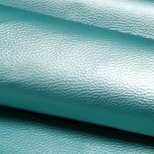Turquoise glanzend imitatieleer (PU leer) - stoffen van leuven