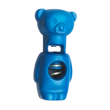 Koordstopper plastic beertje 28 mm - blauw