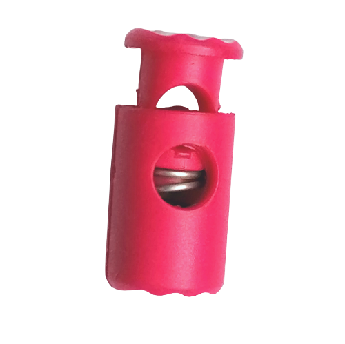 Koordstopper plastic cilinder 20 mm - fuchsia roze