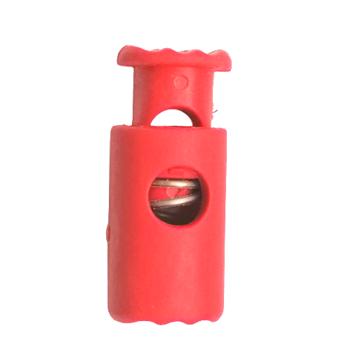 Koordstopper siliconen cilinder 20 mm - rood - stoffen van leuven