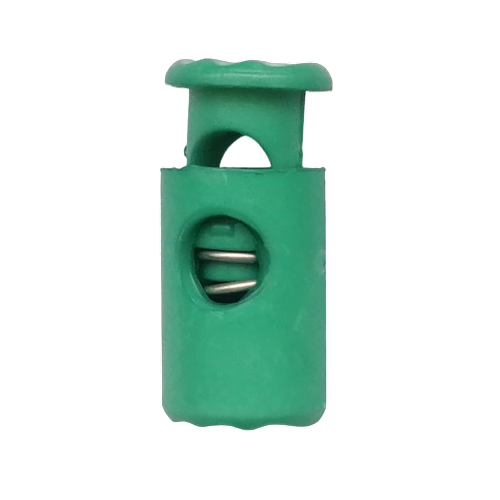Koordstopper plastic cilinder 20 mm - groen - stoffen van leuven