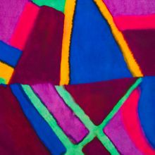 Viscose satijn abstract gekleurd - A La Ville
