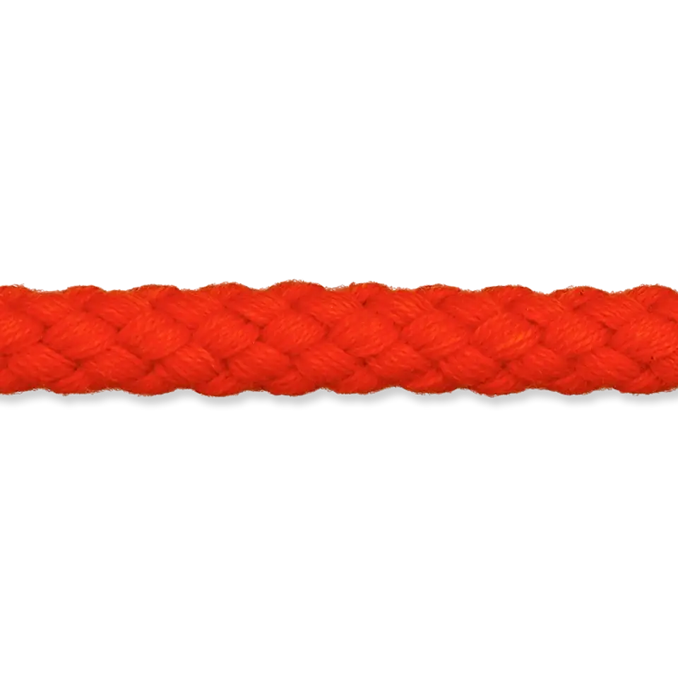 Oranje koord - katoen 7 mm