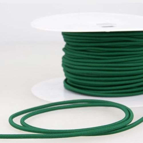 Rond elastisch touw - 3 mm groen - stoffen van leuven