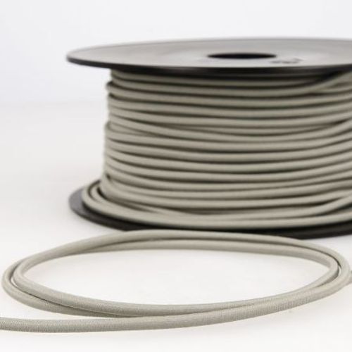 Rond elastisch touw - 3 mm grijs - stoffen van leuven