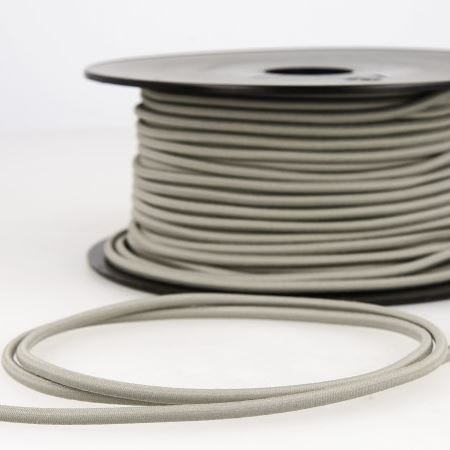 Rond elastisch touw - 3 mm grijs