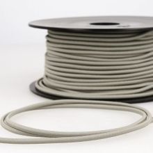 Rond elastisch touw - 3 mm grijs