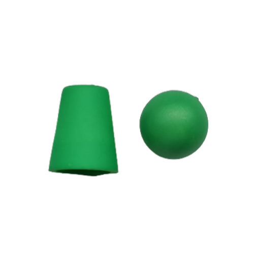 Koord einde plastic 18 mm - groen (opening 5 mm) - stoffen van leuven