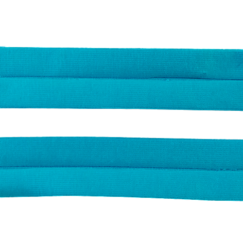 Biais - licht rekbare katoen 2 cm - turquoise - stoffen van leuven