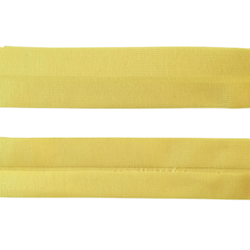 Biais - rekbare katoen 2 cm - geel