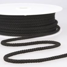Zwarte rekbare koord - polyester 4,5 mm