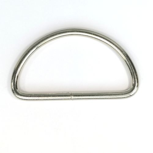 D ring - zilverkleur - 50 mm - stoffen van leuven