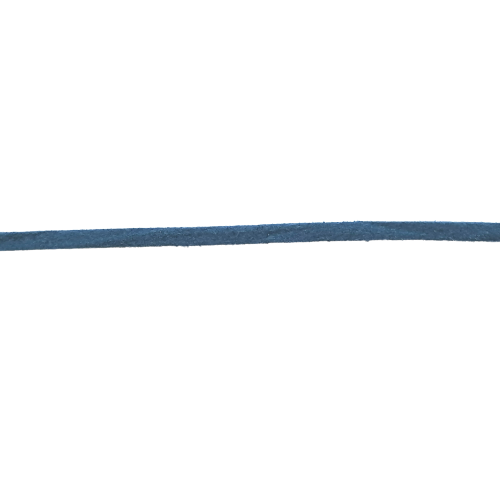 Platte blauwe imitatiedaim touw / veter - synthetisch 3 mm