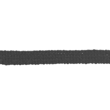 Zwarte platte koord / veter - katoen 9 mm