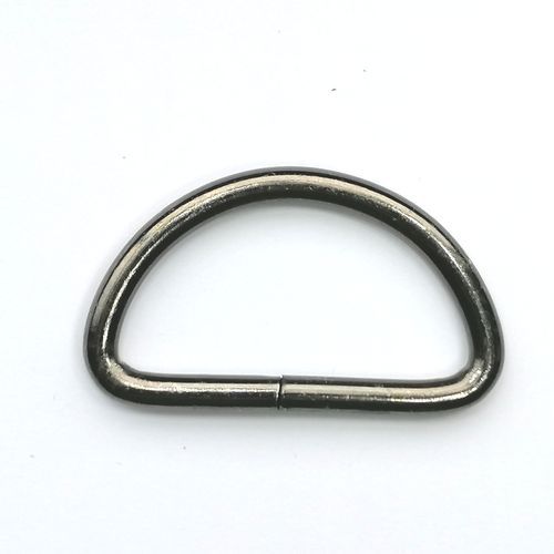 D ring - gunmetal / zwart zilver - 38 mm - stoffen van leuven
