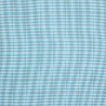 Licht turquoise denim katoen kleine ruitjes 0.4cm²