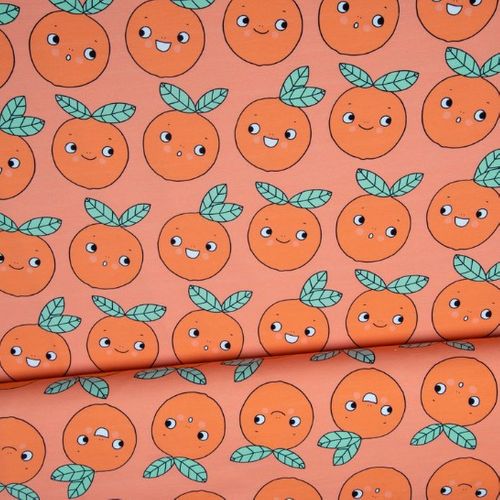 Oranges french terry van Eva Mouton