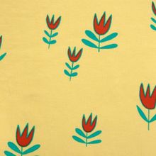 Gele tricot met tulpen - Katia Fabrics