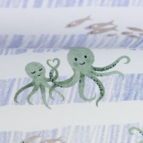 Gestreepte tricot met octopussen en vissen 'Nautical Baby'