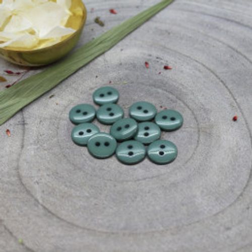 Groene knoopjes 12 mm  - Classic Shine Buttons Cactus van Atelier Brunette - stoffen van leuven
