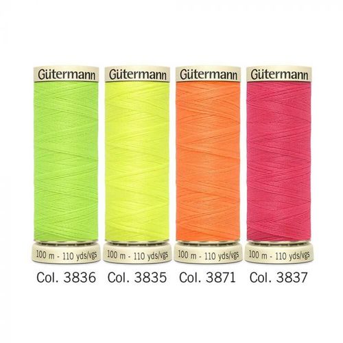 Gütermann polyester naaigaren neon geel - 100 m - col. 3835