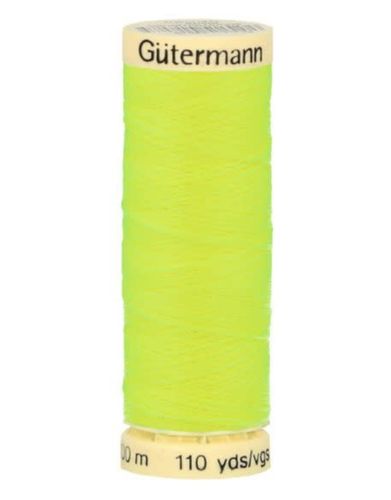 Gütermann polyester naaigaren neon geel - 100 m - col. 3835 - stoffen van leuven