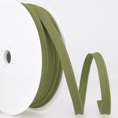 Kaki groene paspelband / piping - 2 mm dikte - 10 mm breed - stoffen van leuven
