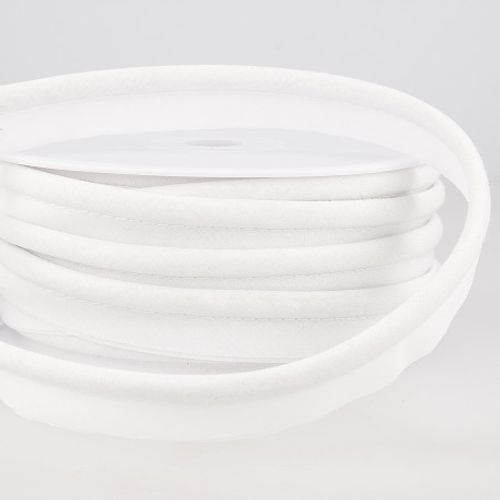 Witte paspelband / piping - 5 mm dikte - 18 mm breed - stoffen van leuven