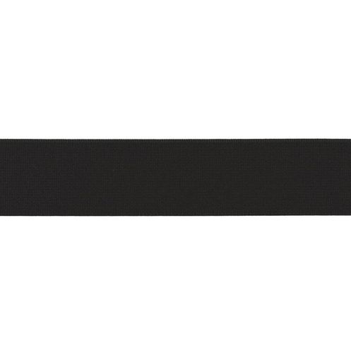 Zwarte zachte elastiek - 40 mm