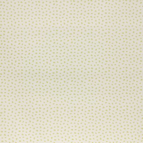 Katoen piqué wit met groen panterpatroon