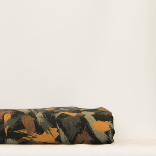 Katoen met geborstelde camouflageprint