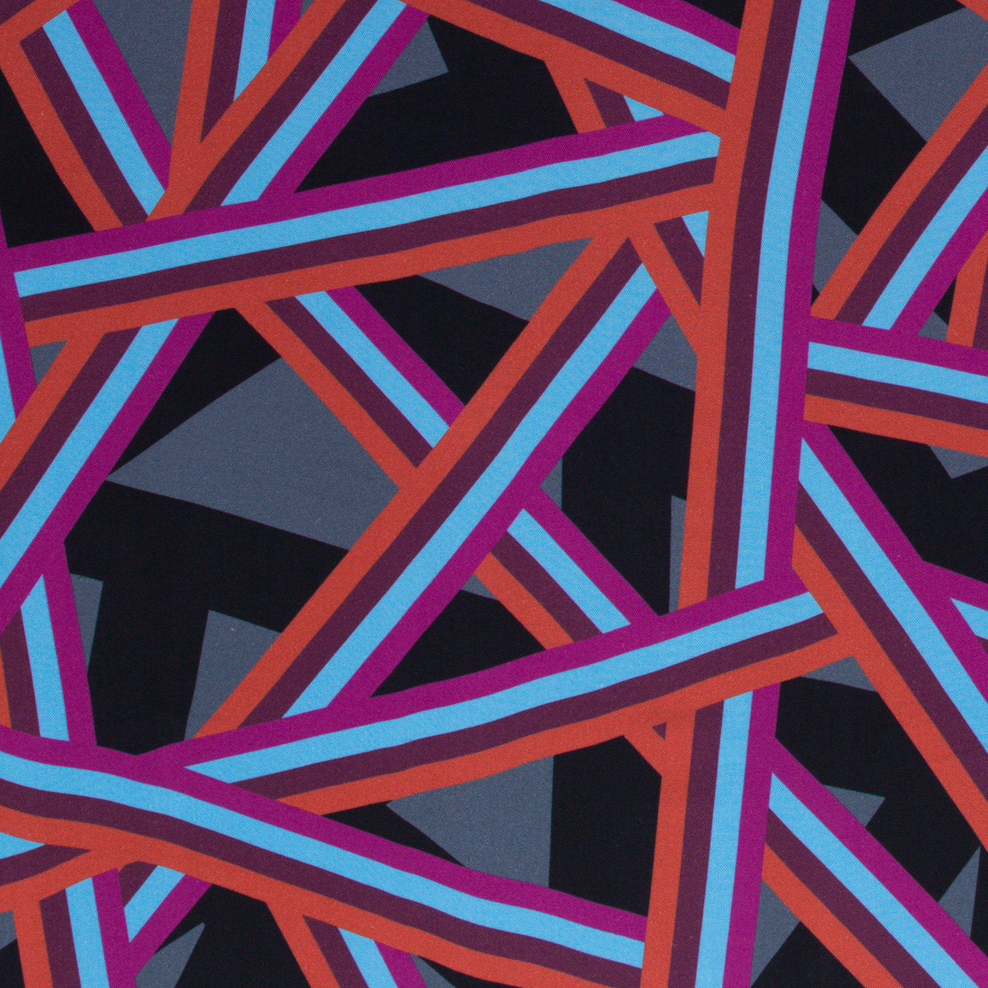 Viscose met gestreept patroon - Blauw - Crisscross by Thorsten Berger