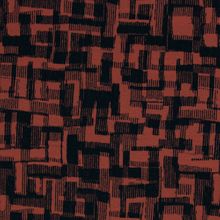Rode french terry met zwart geometrisch patroon - Sandro