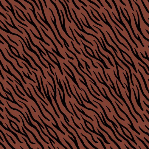 Sweaterstof bruin met zwart tijgerpatroon - Poppy