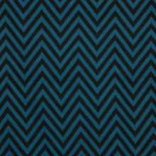 Polyester tricot blauw / zwart chevron patroon  - zachte voorzijde