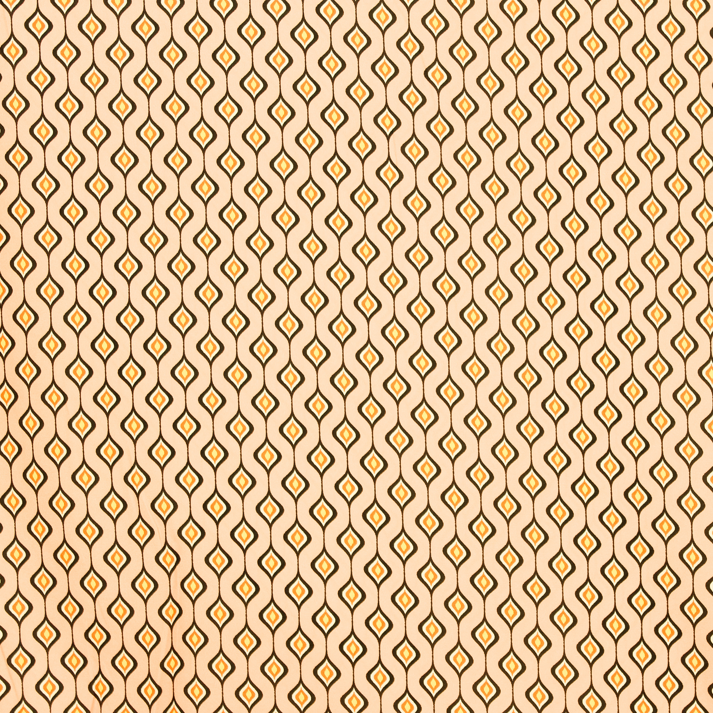 Polyester zalmroze met abstract patroon