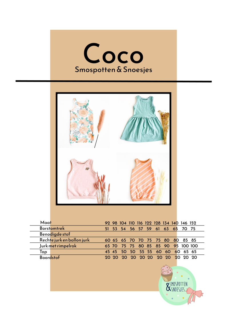 Patroon jurk / top voor kinderen - 'Coco' van Smospotten & Snoesjes
