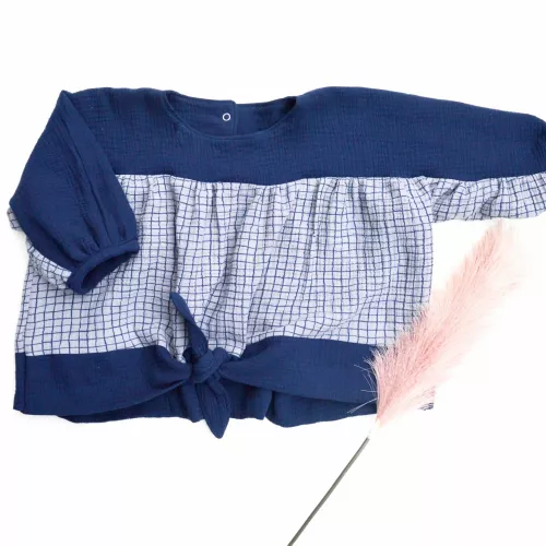 Patroon oversized jurk / blouse voor kinderen - 'Alba' van Smospotten & Snoesjes