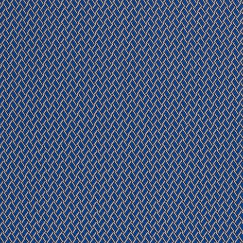 Blauwe jacquard met abstracte ruitjes - Stitched By You
