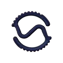 Koordstopper plastic met ribbels - 20 mm - zwart