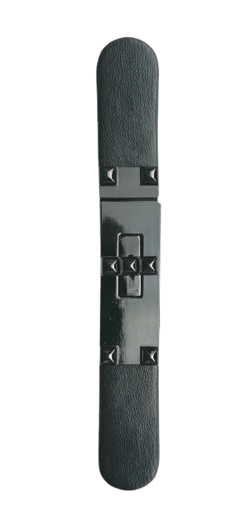Siersluiting - zwart imitatieleer & gunmetal sluiting - 11,5 cm x 1,5 cm