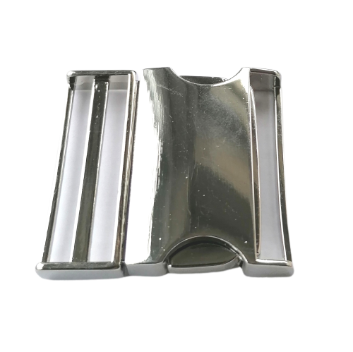 Klikgesp metaal - zilver - 45 x 40 mm
