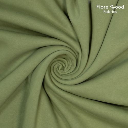 Sweaterstof groen met zachte achterzijde  - Fibre Mood -