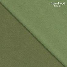 Sweaterstof groen met zachte achterzijde  - Fibre Mood -